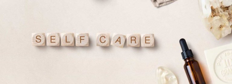 Portrait about Self Care on dice | Take self-care against coronavirus | Beauty Boost Med Spa at Newport Beach, CA